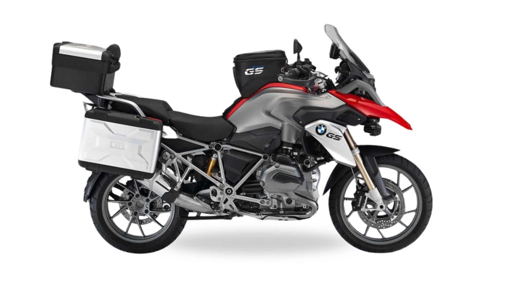 BMW R1200GS 2013 motorcycle with panniers, perfect for adventure riding in Queenstown, New Zealand