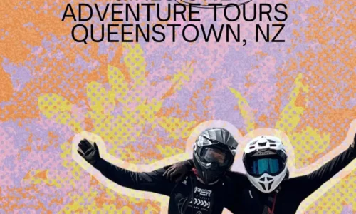 A female motorcyclist navigating a stunning off-road trail in Queenstown, part of the GOAT experience – an exclusive motorcycle tour for women led by experienced riders and supported by expert guides.